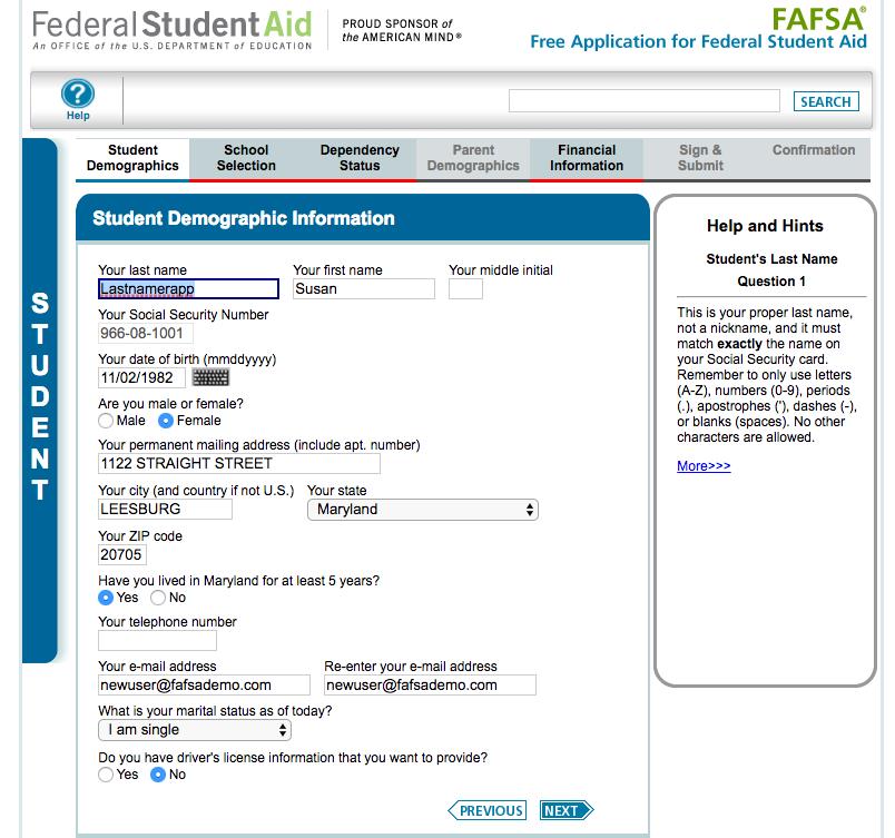 Page 8 PART 3. HOW DO I APPLY FOR FINANCIAL AID? Complete the seven sections listed as tabs at the top of the screen. The website will take you through each section.