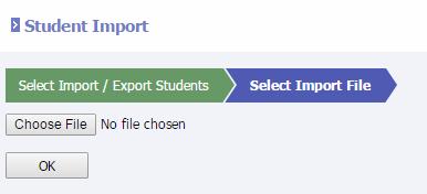 Select Choose File. Import Students Navigate to the JSON or XML file to be imported and select Open.