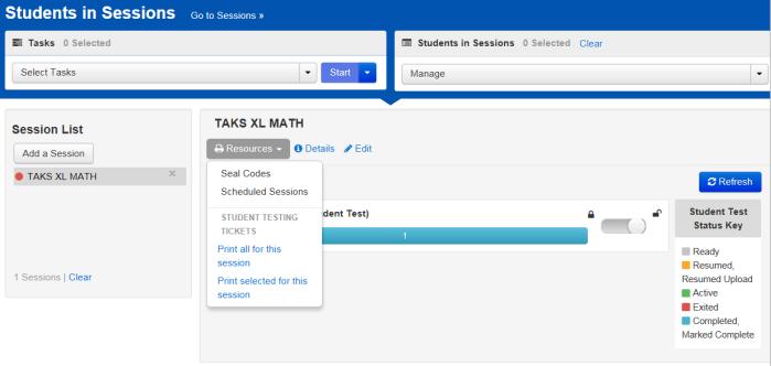 Adding Students While Creating or Editing a Test Session 1. From Testing > Sessions, search to find your test session(s). Select the session(s) you wish to edit. 2.