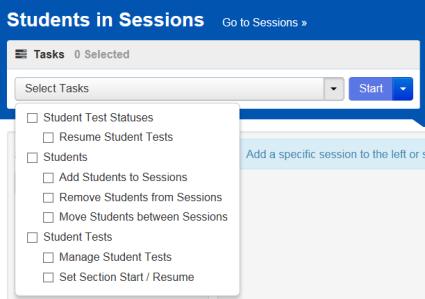 During Online Testing; Start and Monitor Online Tests Before starting a session you need to prepare the sessions.