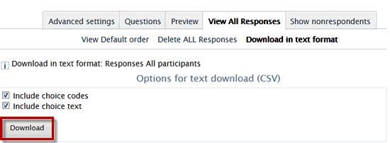 V. Viewing Responses To view students' responses, open the survey link. Click on the button labeled View All Responses shown here in Figure 15.