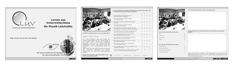 6 Figure 3: Screenshots of the learning environment LUV ( Learning from classroom videos ).