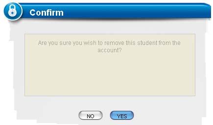 Identify the Student Account to manage and click the Radio button to the left.