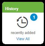 History Overview The History tile shows learners a count of the courses completed by the learner within the last 30