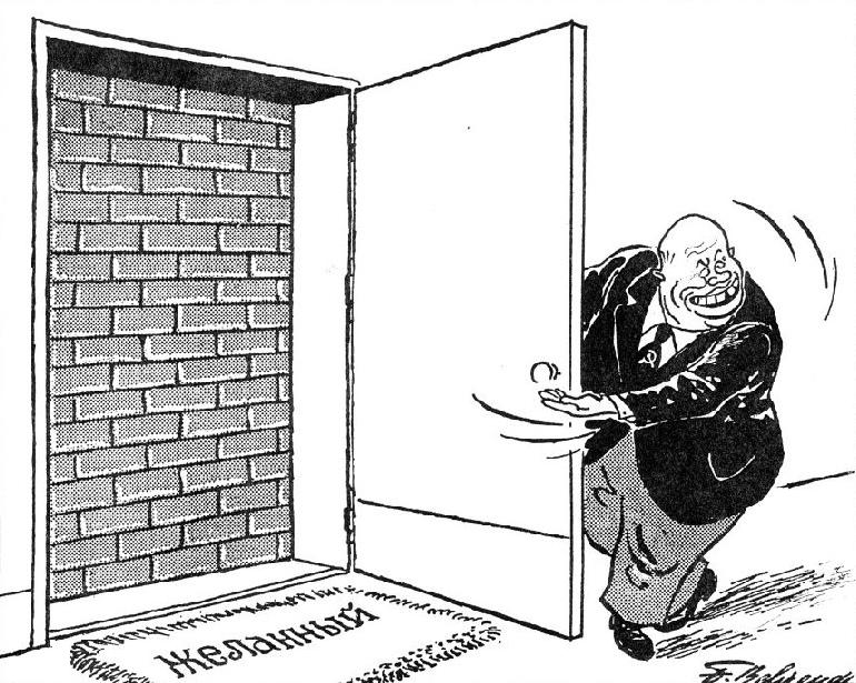 4. Study Sources G and H. SOURCE G The following cartoon was published in 1962. Khrushchev: the door to negotiations remains open SOURCE H The following extract is adapted from a history book.