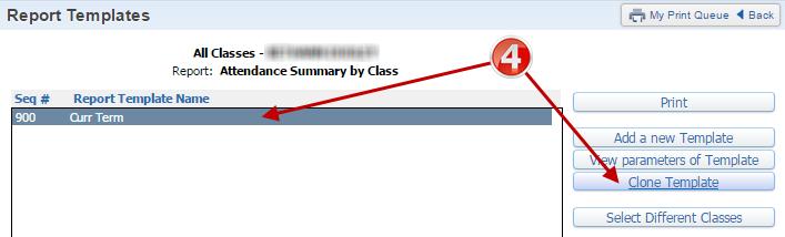 Click on Reports for all Classes and Select Summary