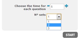 Each set has 25 questions related to what was covered in the lesson, in each exercise you can do 1 to 3 sets. Once you ve set the time limit, click Start.
