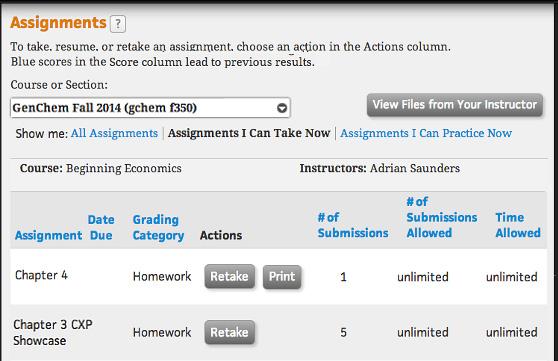 The Assignments Page Some assignments offer hints or multimedia content to help guide you in developing your answers.
