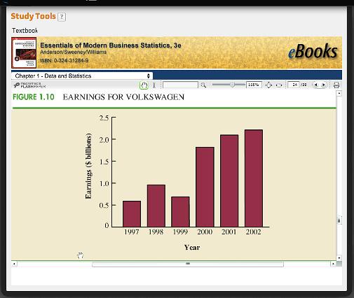 Accessing Your Study Tools Action: To use ebook content for self study 3 Click a link on the Study