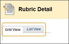 If multiple rubrics are available, you will be given the option to click a rubric s title to begin evaluation.