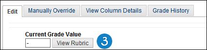 Click View Grade Details. 3. From the Grade Details page, click View Rubric to begin grading with the rubric. 4. Complete grading using the rubric. 5.