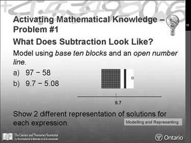 Problem #1 Addition b) 1.3 + 1.8 =? Show slide 11.