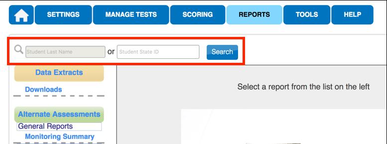 4. For Individual Student Score Reports, choose the student s name and click View Report. 5. For Bundled Student Score Reports, open PDF files for individual grades, which can then be saved locally.
