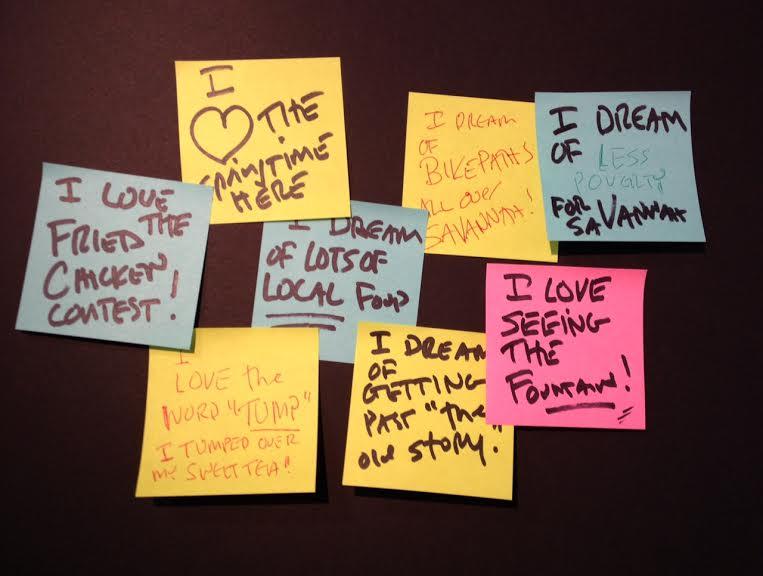 What Does LOVE/DREAM DO? The LOVE/DREAM project is a way for Savannah citizens to visualize what it is that Savannah does best and some positive ways to move forward.