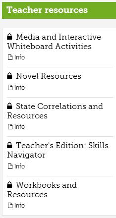 2 5 Teacher Resources are available at point of use. 6 Click to view Standards and where they are taught.