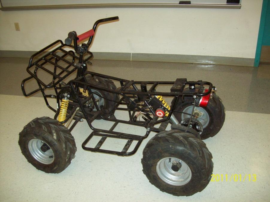 The instruction materials and learning activities were designed to meet these goals. Project Selection and Design Tasks This project idea originated from a discarded ATV chassis.