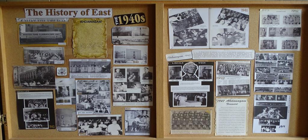 Included in this newsletter are pictures of the display cases that describe events and show