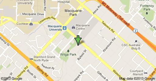 Where is Macquarie Park Campus? Location of the Park Campus The Macquarie Park Campus is located in Macquarie Park, a metropolitan suburb of Australia s largest city, Sydney.