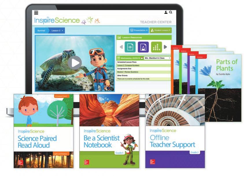Inspire Science 2017 Grades K - 5 NEW! Available in print & digital! Students play the role of a scientist while building and honing their literacy and math skills!
