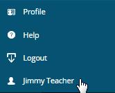 Select the arrow to the right of the user name at the bottom to minimize the menu to simple icons instead of icons and names. Choose the user name at the bottom left to access the user profile.