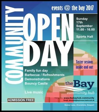 community Finally, we re holding a community open day on Sunday 17 th September on the sports hall site from 11.00-