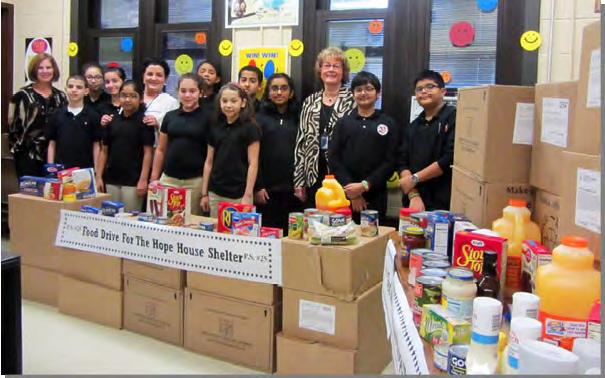 PS 25 HOLDS FOOD DRIVE TO BENEFIT HOPE HOUSE Nicolaus Copernicus PS 25 held a food drive for the month of November to benefit Hope House.