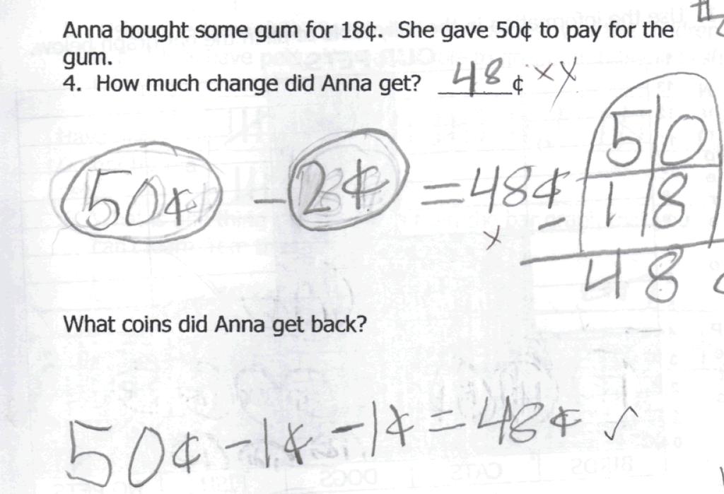 Student T Although Student T is still confused about the underlying place value of our number system, they are using a strategy in the second part of Question 4 that might be helpful for determining