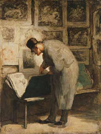 Honoré Daumier, The Print Collector, c. 1860. Oil on panel. Philadelphia Museum of Art. Purchased with the W. P. Wilstach Fund, 1954 TO PURCHASE TICKETS philamuseum.