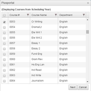 6.3 Recommend Courses for a Student At the beginning of the course request process, you can recommend courses students should take.
