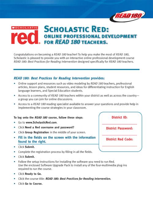 Get Started with Scholastic RED Go to www.scholasticred.com Click Need a RED username and password? Click Group Registration in the middle of your screen.