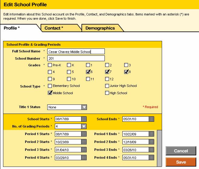 Technology and SAM Setup Updating SAM: School On the Roster Tab, at the School Level, click Edit