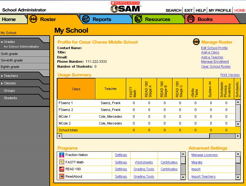 Technology and SAM Setup Updating SAM: Manage Student Promotions Wizard (MSPW) After MSPW, note the number of students in the