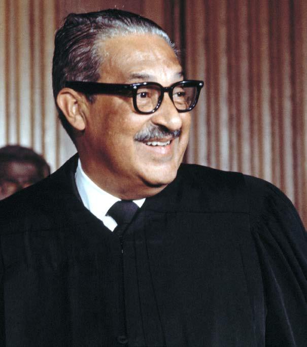 Thurgood Marshall smiles before becoming the first black member of the Supreme Court in 1967. In 1967, he was chosen to be a justice on the Supreme Court.