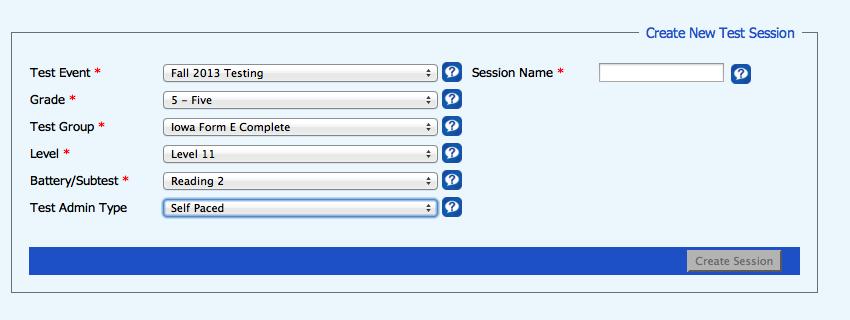 10. Select the TEST ADMIN TYPE.