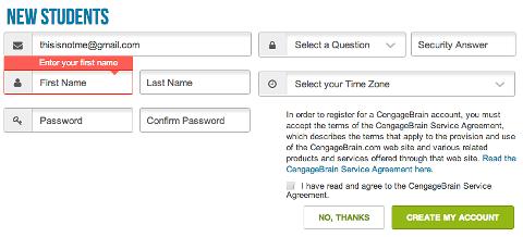 Getting Started Action: To register as a new user 3 Enter your name, a password, select a time