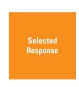 Selected Response Students select the correct or best response from a list provided.