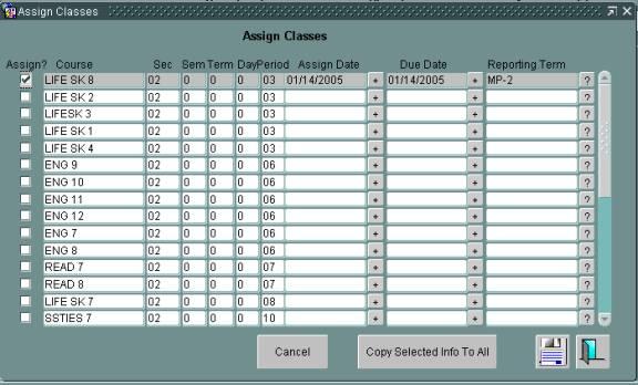 Add an assessment to other class(es) Click Add an assessment and create your assessment Click Save and then click Be sure that the class containing the assessment is checked.