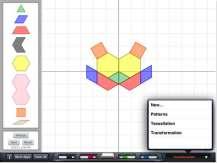 Figure 4: Pattern Block Tessellations Activities for Number & Operations and Early Number Theory Exploring Fraction Concepts & Computations Using the Pattern Blocks application, students can model
