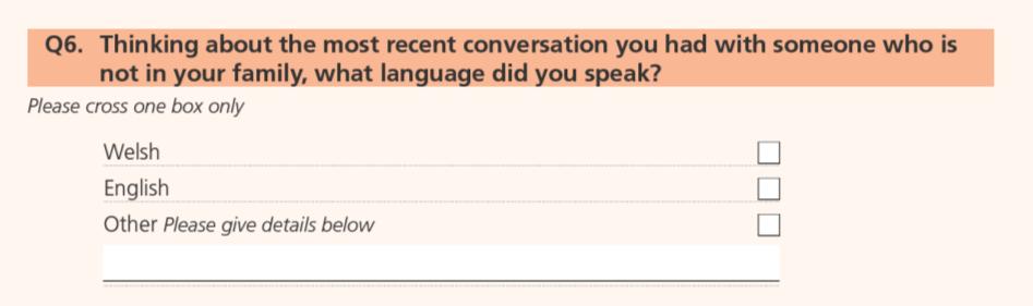 14.7 Adults were asked an additional question about the language they used in their most recent conversation with someone who was not in their family. Adult Welsh Language Use Survey 2013-14 14.