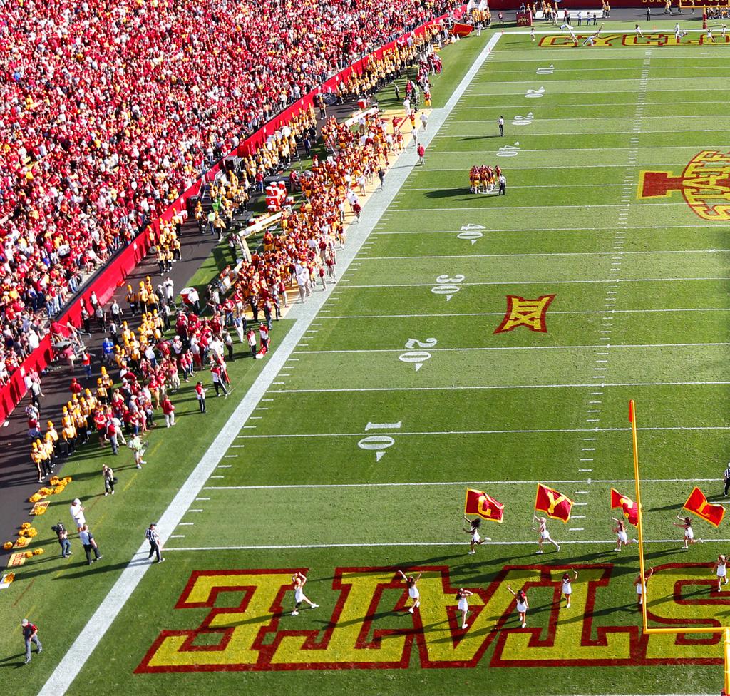 Student Experiences Athletics Iowa State is a member of the Big 12 Conference and the NCAA (Division I). The Cyclones field 18 varsity squads 11 women s and seven men s intercollegiate teams.