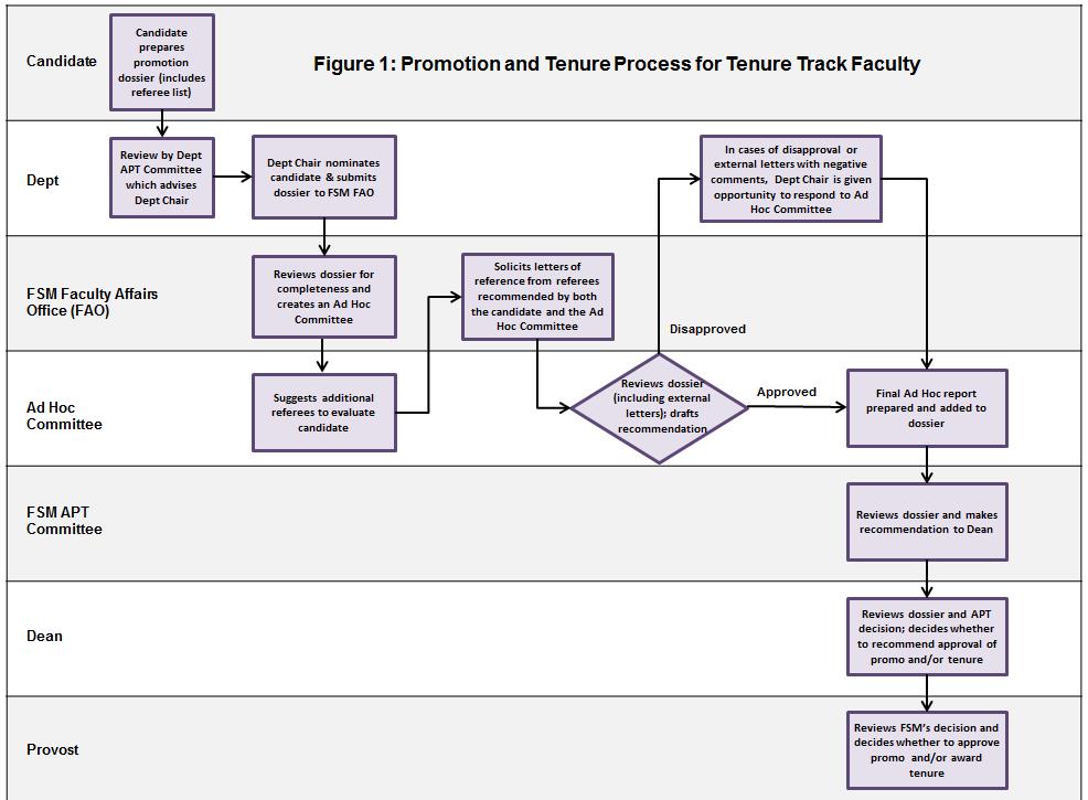 Figures Note: Departments internal processes for evaluating and recommending candidates for promotion and tenure vary, and departments with divisions may have