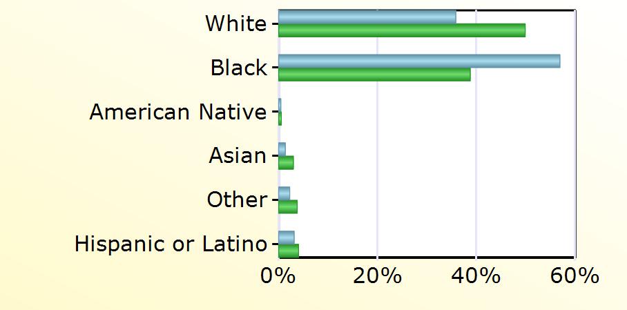 Virginia White 80 12,655 Black 127 9,833 American Native 1 139 Asian 3 754 Other 5 951 Hispanic or Latino 7 1,021 Age