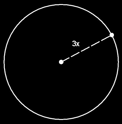 19) The diameter of a circle is 18 mm. What is the area of the circle? Leave answer in exact form.