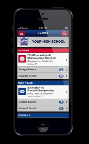 the NFHS Network mobile app for iphone and Android Extend to your
