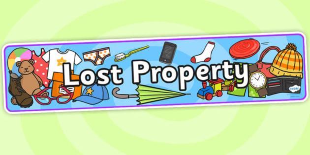 Lost Property From Monday 18 to Friday 22 September all items in the lost property will be on display on the green in the playground.