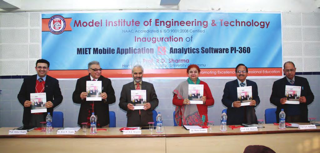 INNOVATION SHOWCASE VC JU Launches Mobile App & PI-360 Analytics Suite In a significant innovation MIET became one of the first institutions in India to deploy a hi-tech, indigenously developed