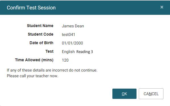 Figure 3.37 Student Login screen. 3. Once they have entered the required details, the students should click on the [Login] button.