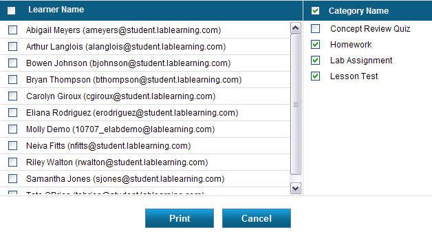 You can even choose what assignments, etc. to print. Adding and Editing Grades The gradebook is populated automatically.