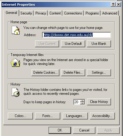 For PCs using Internet Explorer 6 and earlier: Go to the Control