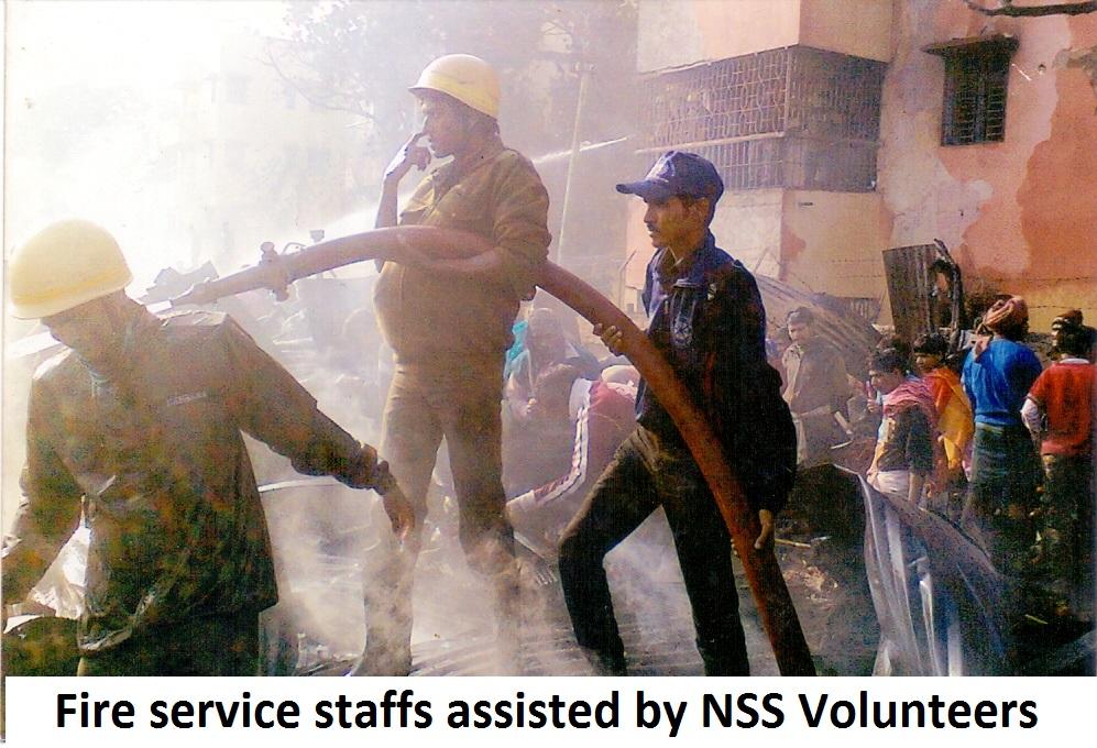 c) NSS volunteers participate, in traffic